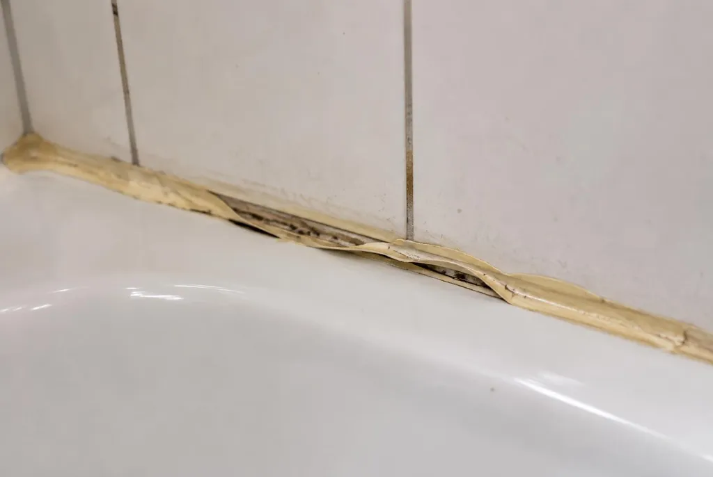 Kitbedrijf Leiden – loslatende kit naast het bad